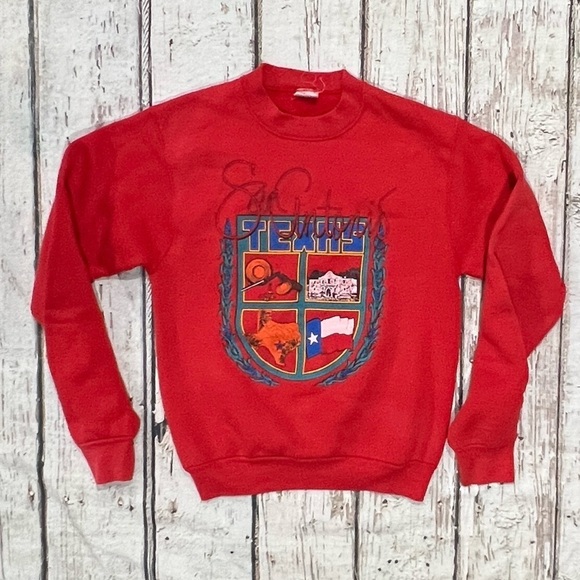 Vintage 1980s San Antonio Texas Vacation Travel 80s Crewneck Sweatshirt - Picture 1 of 6